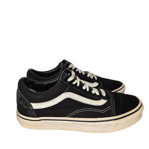 Vans Off the Wall Old Skool Leather Canvas Skate Shoes Men's 7 / Women's 8.5